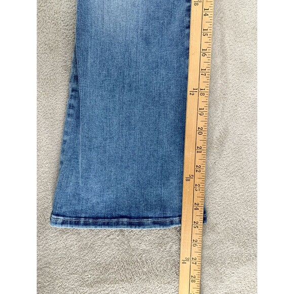 FRAME Le One Crop Mini Bootcut Jeans Light Wash High Rise Stretch Denim Size 1 - Picture 8 of 11